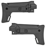 【 5KU 製 】次世代電動ガン MP5シリーズ 対応 MASADA ACR スタイル ストック & MP5ストックアダプター セット 強化ポリマー アルミCNC 7ポジション / BK(ブラック)