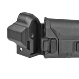 【 5KU 製 】次世代電動ガン MP5シリーズ 対応 MASADA ACR スタイル ストック & MP5ストックアダプター セット 強化ポリマー アルミCNC 7ポジション / BK(ブラック)
