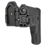 【 5KU 製 】次世代電動ガン MP5シリーズ 対応 MASADA ACR スタイル ストック & MP5ストックアダプター セット 強化ポリマー アルミCNC 7ポジション / BK(ブラック)