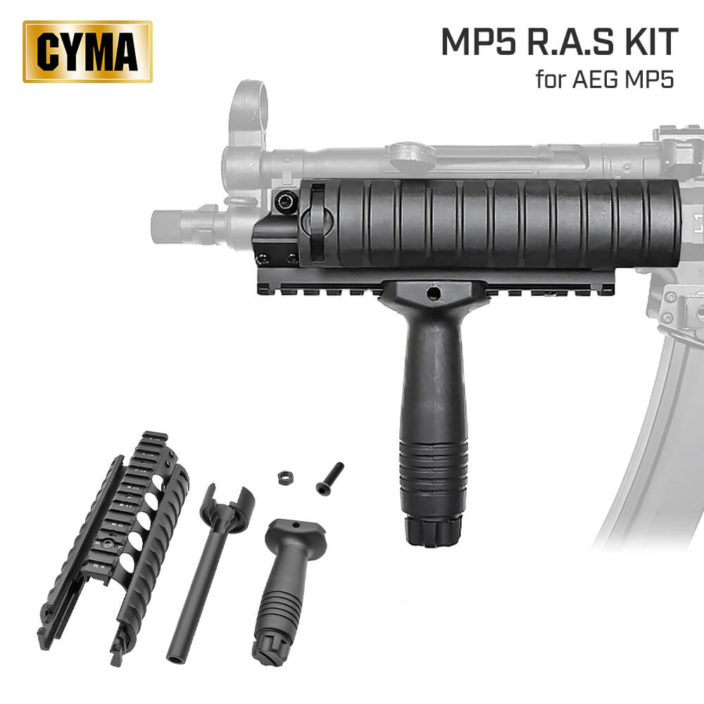 FAB DEFENSE製MP5k マルチレイル付きアルミハンドガード - ミリタリー