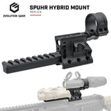 【 Evolution Gear 製 】T1/T2 ドットサイト & 3XMAG 対応 RDF-20225K SPUHR ハイブリッド マウント & レーザーライザー セット