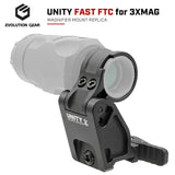 【 Evolution Gear 製 】UNITY TACTICAL FAST FTC 3XMAG マグニファイア マウント レプリカ ハードアナダイズド仕上げ / BK(ブラック)