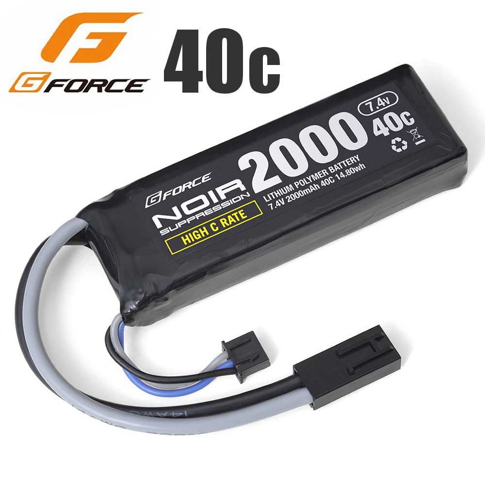 ミニS サイズ 【 G-FORCE （ジーフォース）製】 Noir Suppression LiPo 7.4V 2000mAh GFG934 –  エアガン市場 本店