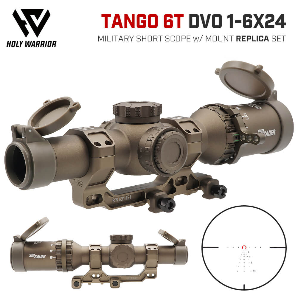 お得高評価HolyWarrior Tangoタイプ 6T DVO 1-6×24mm ショートスコープ 専用マウントセット パーツ