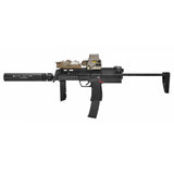 【 FMA 製 】 VFC KSC / KWA MP7A1 専用 HKサプレッサー (サイレンサー)& 専用フラッシュハイダー セット リアル刻印入り / BK