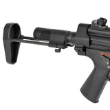 【 ARMY FORCE 製 】電動ガン MP5シリーズ 対応 PDWストック 伸縮式 ワイヤーストック HK416Cスタイル スチール/ポリマー / BK(ブラック)