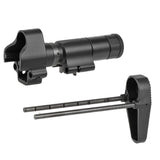 【 ARMY FORCE 製 】電動ガン MP5シリーズ 対応 PDWストック 伸縮式 ワイヤーストック HK416Cスタイル スチール/ポリマー / BK(ブラック)