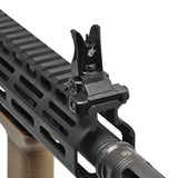 【 Arts Airsoft 製 】KAC正式ライセンス Knight's Armament 200-600M フォールディング フロント & リアサイト セット 高品質スチール & アルミ製 BUIS バックアップサイト