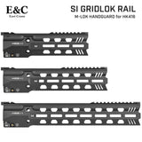 【 E&C 製 】HK416 対応 SI GRIDLOK Lightspeed M-LOK ハンドガード レプリカ ( 9 / 11 / 14.5 インチ 選択可) フロントサイト内蔵 アルミCNC
