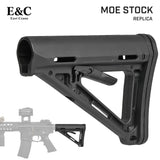 【 E&C 製 】MAGPUL MOEストック カービンストック レプリカ ミルスペック径 対応 強化ポリマー製 / BK(ブラック)