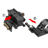 【 Evolution Gear 製 】 マイクロドットサイト & 3XMAG 対応 SPUHR RDF-20153K 1.53" ハイブリッド マウント レプリカ ハードアナダイズド 6068アルミ合金