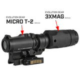 【 Evolution Gear 製 】 マイクロドットサイト & 3XMAG 対応 SPUHR RDF-20153K 1.53" ハイブリッド マウント レプリカ ハードアナダイズド 6068アルミ合金