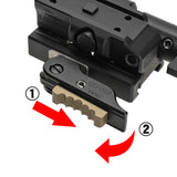 【 Evolution Gear 製 】 マイクロドットサイト & 3XMAG 対応 SPUHR RDF-20153K 1.53" ハイブリッド マウント レプリカ ハードアナダイズド 6068アルミ合金