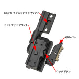 【 Evolution Gear 製 】 マイクロドットサイト & G33/G43 対応 SPUHR RDF-20153KE 1.53" ハイブリッド マウント レプリカ ハードアナダイズド 6068アルミ合金