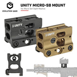 【 Evolution Gear 製 】マイクロドットサイト 対応 UNITY TACTICAL FAST MICRO-SB マウント レプリカ アイアンサイト内蔵 ハードアナダイズド 6068アルミ合金