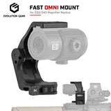 【 Evolution Gear 製 】 G33/G43 対応 UNITY TACTICAL FAST FTC OMNI マグニファイア マウント レプリカ ハードアナダイズド 6068アルミ合金