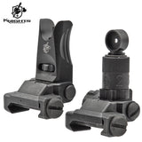 【 Arts Airsoft 製 】KAC正式ライセンス Knight's Armament 200-600M フォールディング フロント & リアサイト セット 高品質スチール & アルミ製 BUIS バックアップサイト