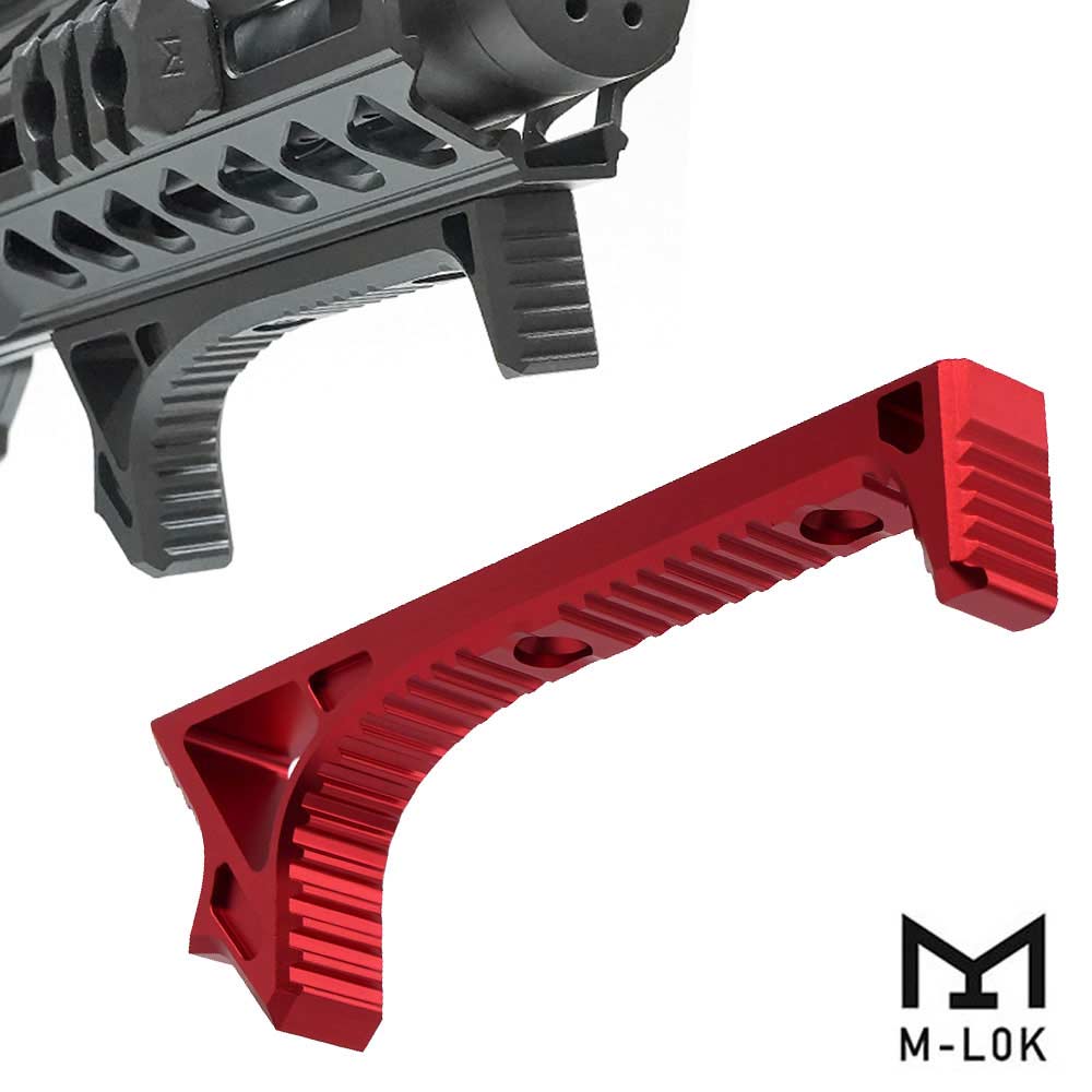 合金製 エアガンハンドストップ M-LOK,KEYMOD対応 赤レッド - その他