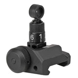 【 E&C 製 】 20mmレール 対応 Knights Armament KAC 600M フォールディング リアサイト レプリカ 上下左右ゼロイン可能 亜鉛合金製