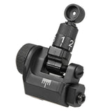 【 E&C 製 】 20mmレール 対応 Knights Armament KAC 600M フォールディング リアサイト レプリカ 上下左右ゼロイン可能 亜鉛合金製