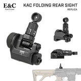 【 E&C 製 】 20mmレール 対応 Knights Armament KAC 600M フォールディング リアサイト レプリカ 上下左右ゼロイン可能 亜鉛合金製