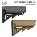【 E&C 製 】電動ガン M4シリーズ対応 強化ポリマー製 LMT SOPMODストック レプリカ クレーンストック ソップモッド ミルスペック径
