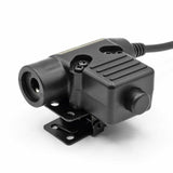 【WADSN製】 NEXUSタイプ U94 PTT マイクスイッチ icom対応 クリップ&カスタムラベル付き 樹脂製 / BK(ブラック)