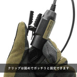 【WADSN製】 NEXUSタイプ U94 PTT マイクスイッチ icom対応 クリップ&カスタムラベル付き 樹脂製 / BK(ブラック)