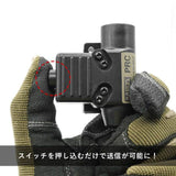 【WADSN製】 NEXUSタイプ U94 PTT マイクスイッチ icom対応 クリップ&カスタムラベル付き 樹脂製 / BK(ブラック)
