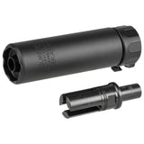【 5KU 製 】VFC/KSC/KWA MP7シリーズ専用 SUREFIRE SOCOM46-MINI サプレッサー ＆ 12mm正ネジ フラッシュハイダー レプリカセット アルミ＆スチール