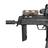 【 5KU 製 】VFC/KSC/KWA MP7シリーズ専用 SUREFIRE SOCOM46-MINI サプレッサー ＆ 12mm正ネジ フラッシュハイダー レプリカセット アルミ＆スチール