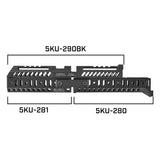 【 5KU 製 】リアルサイズ AKシリーズ 対応 Zenitタイプ B-10L SPORT ロアーハンドガード アルミCNC / BK(ブラック) [ 5KU-280 ]