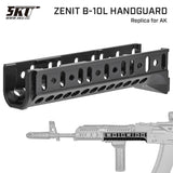 【 5KU 製 】リアルサイズ AKシリーズ 対応 Zenitタイプ B-10L SPORT ロアーハンドガード アルミCNC / BK(ブラック) [ 5KU-280 ]