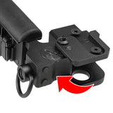 【 5KU 製 】GHK GBB AKM V2対応 Zenit PT-5 AKストック レプリカ 伸縮＆折り畳み可 可変チークパッド付 アルミ＆ラバー BK ブラック