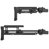 【 5KU 製 】GHK GBB AKM V2対応 Zenit PT-5 AKストック レプリカ 伸縮＆折り畳み可 可変チークパッド付 アルミ＆ラバー BK ブラック