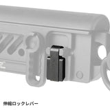 【 5KU 製 】GHK GBB AKM V2対応 Zenit PT-5 AKストック レプリカ 伸縮＆折り畳み可 可変チークパッド付 アルミ＆ラバー BK ブラック