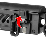 【 5KU 製 】GHK GBB AKM V2対応 Zenit PT-5 AKストック レプリカ 伸縮＆折り畳み可 可変チークパッド付 アルミ＆ラバー BK ブラック