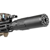 【 5KU 製 】 14mm 逆ネジ対応 SCI-SIX サイレンサー & フラッシュハイダー セット レプリカ ver.2 トレーサユニット内蔵可能 アルミ合金/スチール製