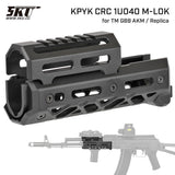 【 5KU 製 】東京マルイ GBB AKM 対応 M-LOK ハンドガード KPYK CRC 1U040 レプリカ アルミ合金製 アナダイズド仕上げ / BK(ブラック)