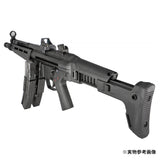 【 5KU 製 】次世代電動ガン MP5シリーズ 対応 MASADA ACR スタイル ストック & MP5ストックアダプター セット 強化ポリマー アルミCNC 7ポジション / BK(ブラック)