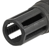 【 5KU 製 】14mm逆ネジ対応 NOVESKE PigPen フラッシュハイダー レプリカ (CGS SCI-SIX サイレンサー装着可) スチール製 刻印入り BK ブラック