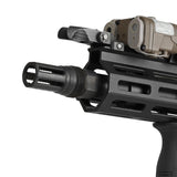 【 5KU 製 】14mm逆ネジ対応 NOVESKE PigPen フラッシュハイダー レプリカ (CGS SCI-SIX サイレンサー装着可) スチール製 刻印入り BK ブラック