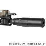 【 5KU 製 】14mm逆ネジ対応 NOVESKE PigPen フラッシュハイダー レプリカ (CGS SCI-SIX サイレンサー装着可) スチール製 刻印入り BK ブラック