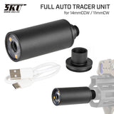 【 5KU 製 】 11mm 正ネジ & 14mm 逆ネジ 対応 スピットファイア フルオートトレーサー マズルフラッシュ機能搭載 コンパクト 最大35RPM