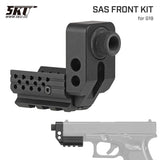 【 5KU 製 】東京マルイ GBB グロック19 Gen.3 対応 SAS フロントキット 14mm逆ネジ 20mmアンダーレール搭載 アルミ合金製