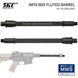【 5KU 製 】 東京マルイ MWS 対応 11.5インチ アウターバレル SAI AR15 Box fluted barrel レプリカ リアル刻印入り アルミ合金製