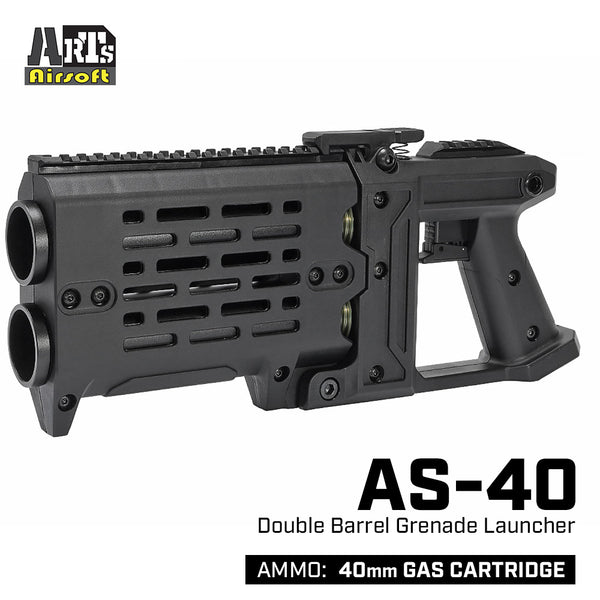 ☆再入荷 好評発売中☆【 Arts Airsoft 製】AS-40 ダブルバレル グレネードランチャー 40mmガスカート 2本付き ナイロ –  エアガン市場 本店