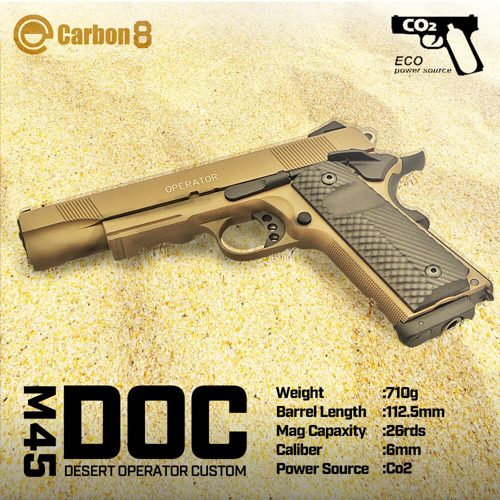 Carbon8 カーボネイト Co2 GBB M45DOC タンカラー ダークアース ハンドガン