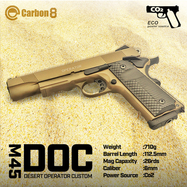 【 Carbon8 製 】 Co2 GBB M45DOC ハンドガン 本体 Gen.2 