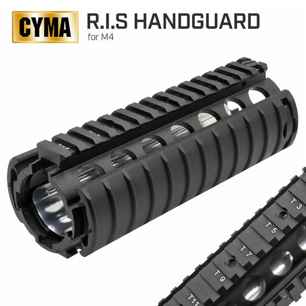 【 CYMA 製 】 M4シリーズ 対応 R.I.S. 20mm レール ハンドガード ヒートシールド＆KACレイルカバー2枚 付き 金属製 –  エアガン市場 本店